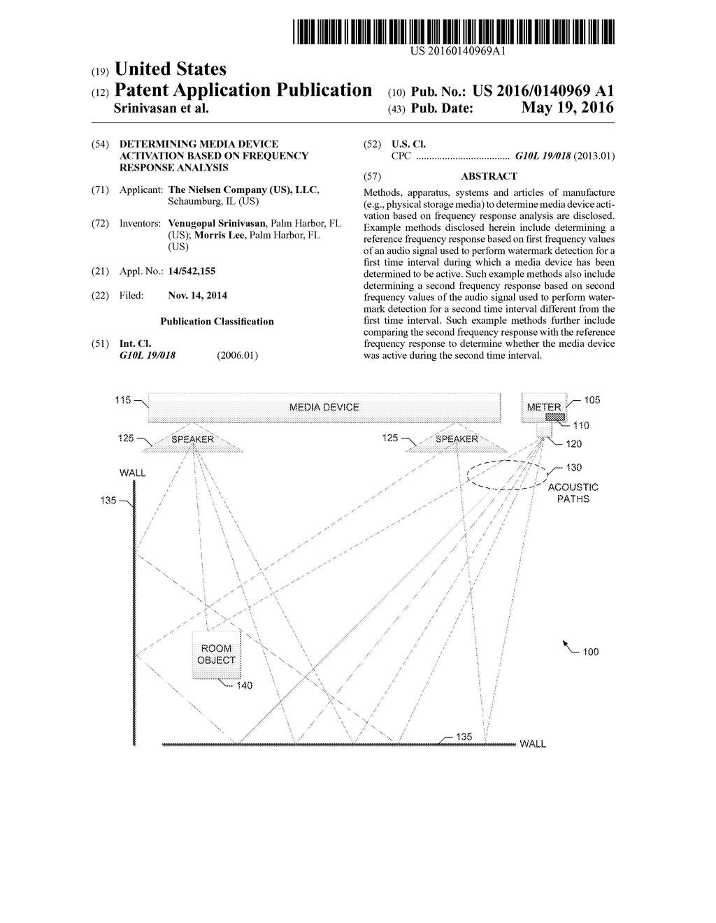 DETERMINING MEDIA DEVICE ACTIVATION BASED ON FREQUENCY RESPONSE ANALYSIS - diagram, schematic, and image 01