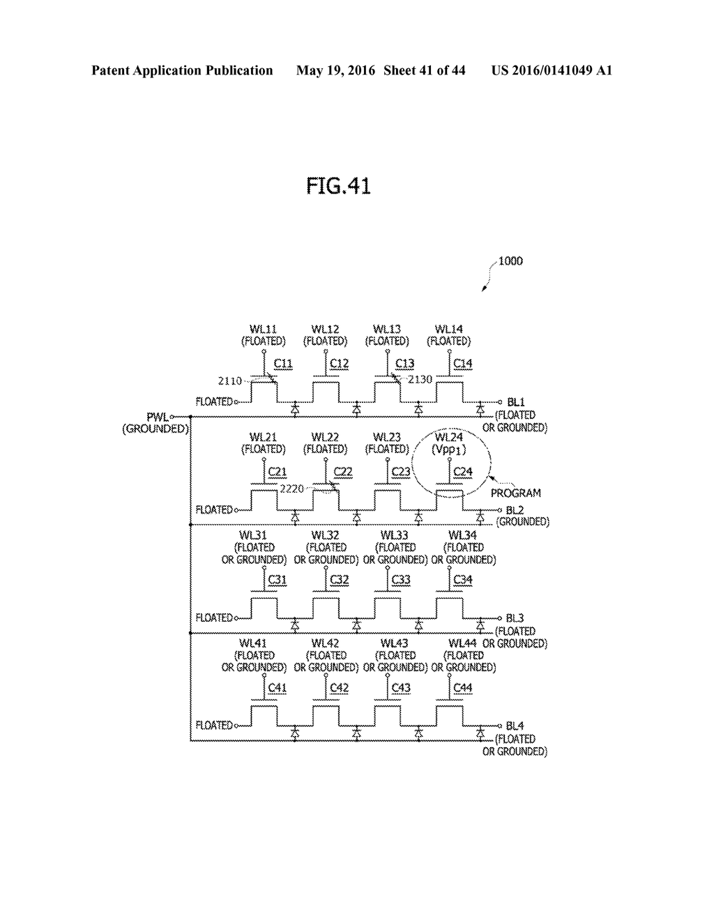 ANTI-FUSE TYPE ONE-TIME PROGRAMMABLE MEMORY CELL ARRAY AND METHOD OF     OPERATING THE SAME - diagram, schematic, and image 42