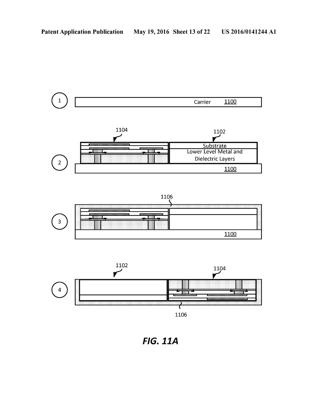 INTEGRATED DEVICE PACKAGE COMPRISING AN ELECTROMAGNETIC (EM) PASSIVE     DEVICE IN AN ENCAPSULATION LAYER, AND AN EM SHIELD - diagram, schematic, and image 14