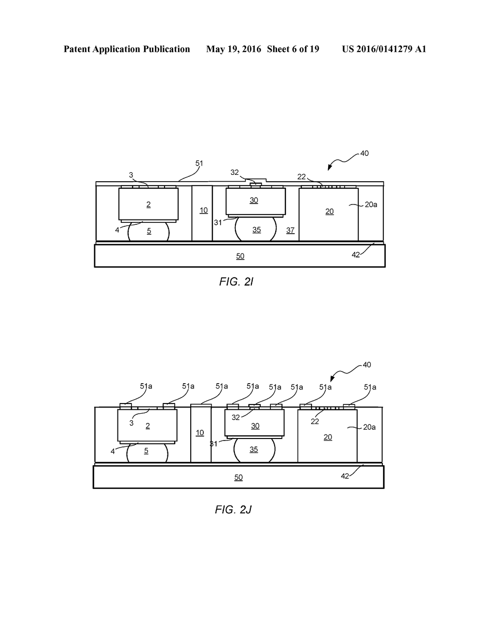 METHODS FOR PERFORMING EXTENDED WAFER-LEVEL PACKAGING (eWLP) AND eWLP     DEVICES MADE BY THE METHODS - diagram, schematic, and image 07