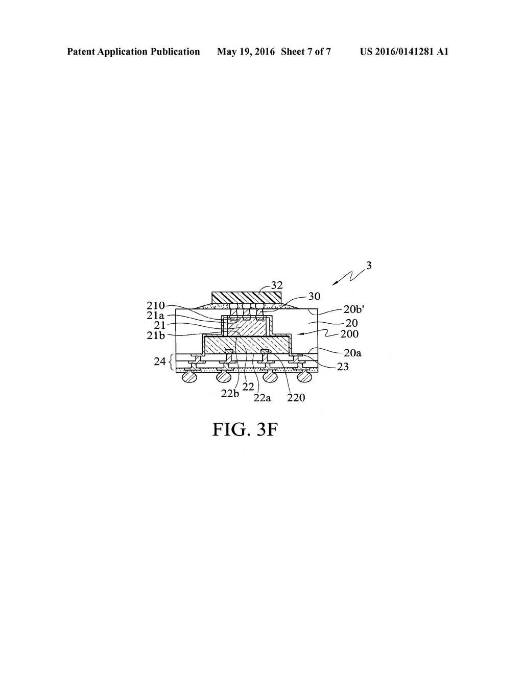 FABRICATION METHOD OF SEMICONDUCTOR PACKAGE HAVING EMBEDDED SEMICONDUCTOR     ELEMENTS - diagram, schematic, and image 08