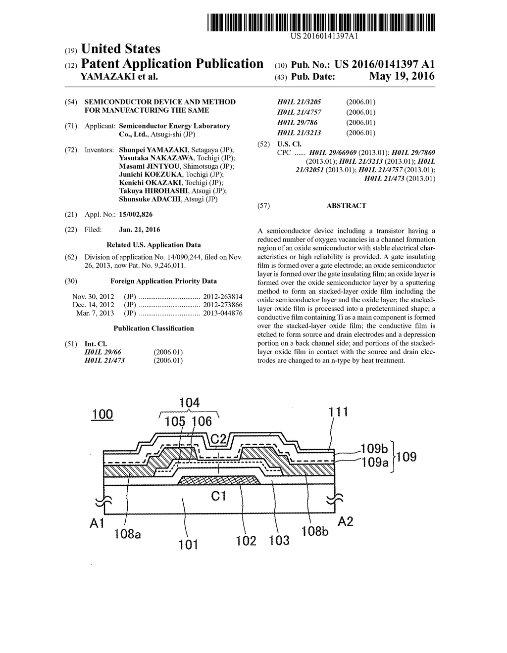 SEMICONDUCTOR DEVICE AND METHOD FOR MANUFACTURING THE SAME - diagram, schematic, and image 01