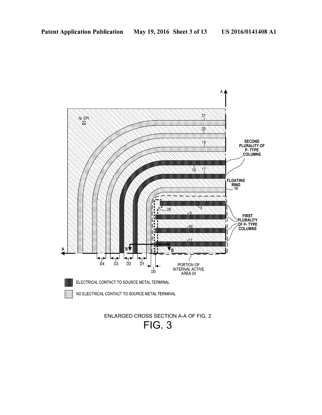 SUPER JUNCTION FIELD EFFECT TRANSISTOR WITH INTERNAL FLOATING RING - diagram, schematic, and image 04