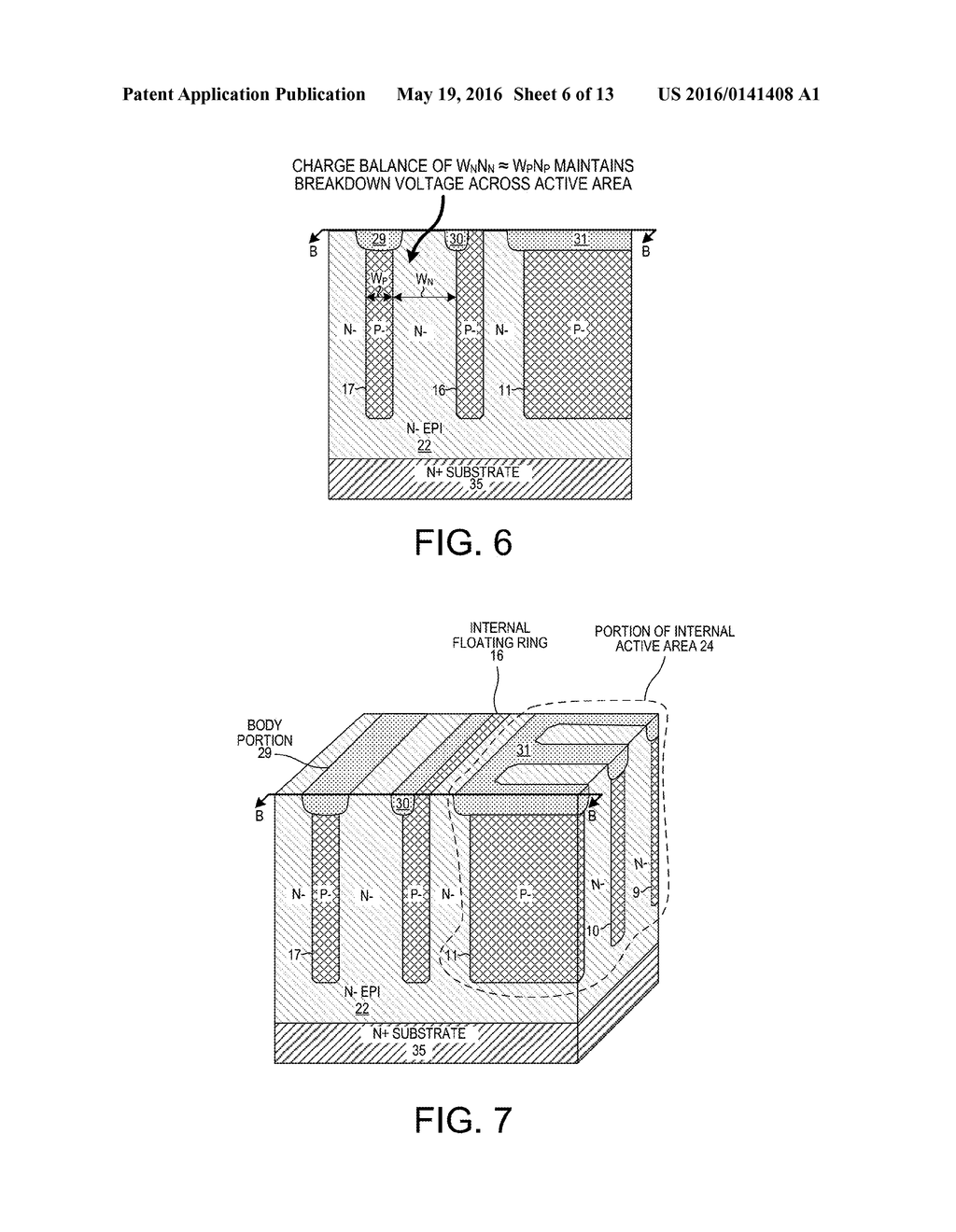 SUPER JUNCTION FIELD EFFECT TRANSISTOR WITH INTERNAL FLOATING RING - diagram, schematic, and image 07