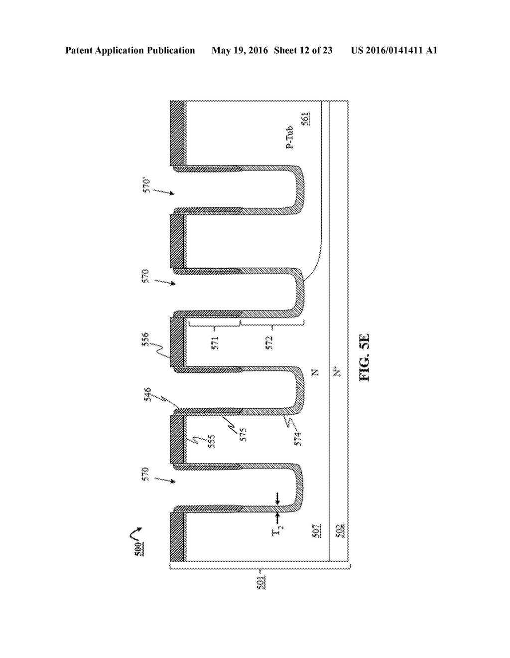 HIGH FREQUENCY SWITCHING MOSFETS WITH LOW OUTPUT CAPACITANCE USING A     DEPLETABLE P-SHIELD - diagram, schematic, and image 13