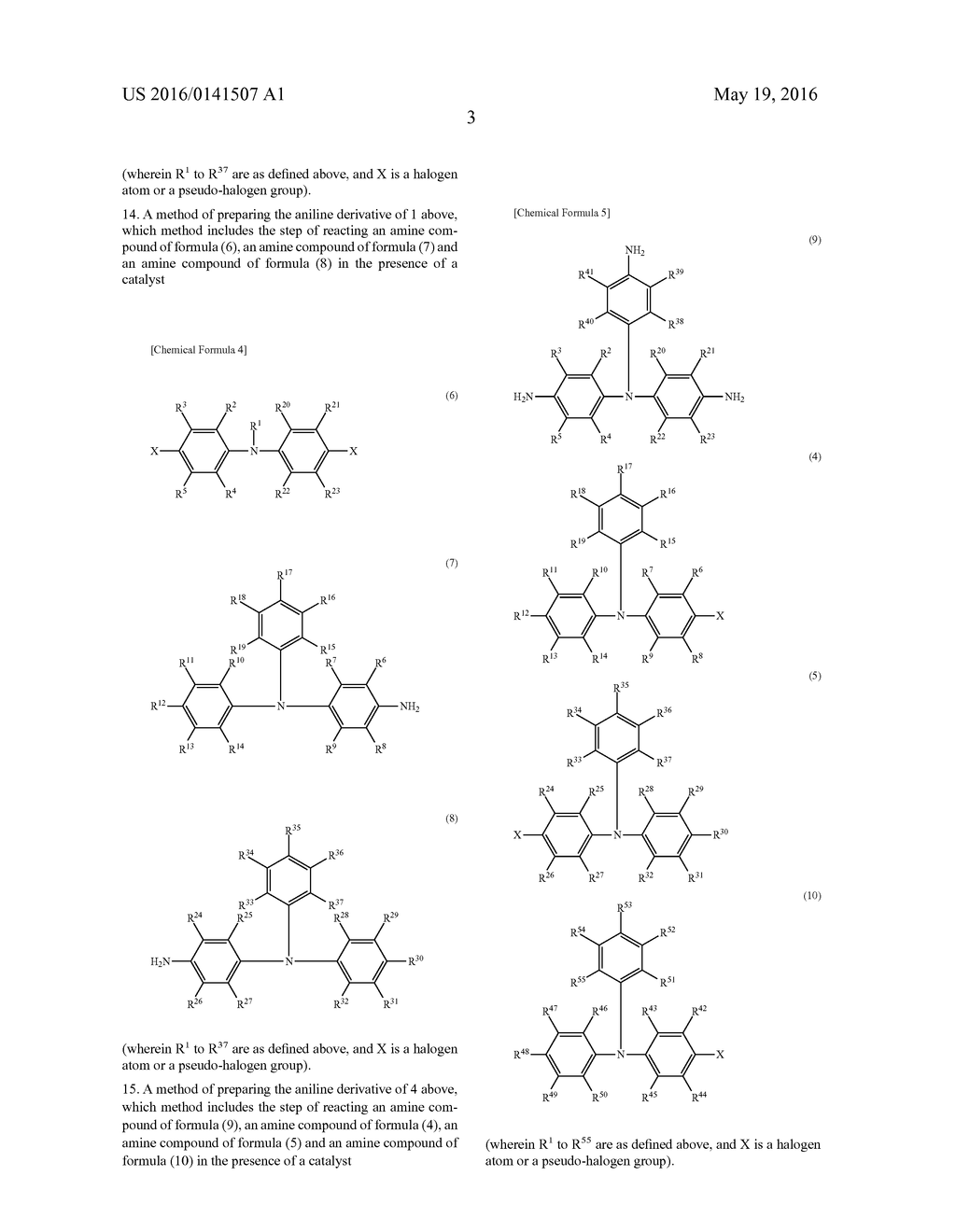 ANILINE DERIVATIVE, CHARGE-TRANSPORTING VARNISH AND ORGANIC     ELECTROLUMINESCENT DEVICE - diagram, schematic, and image 04