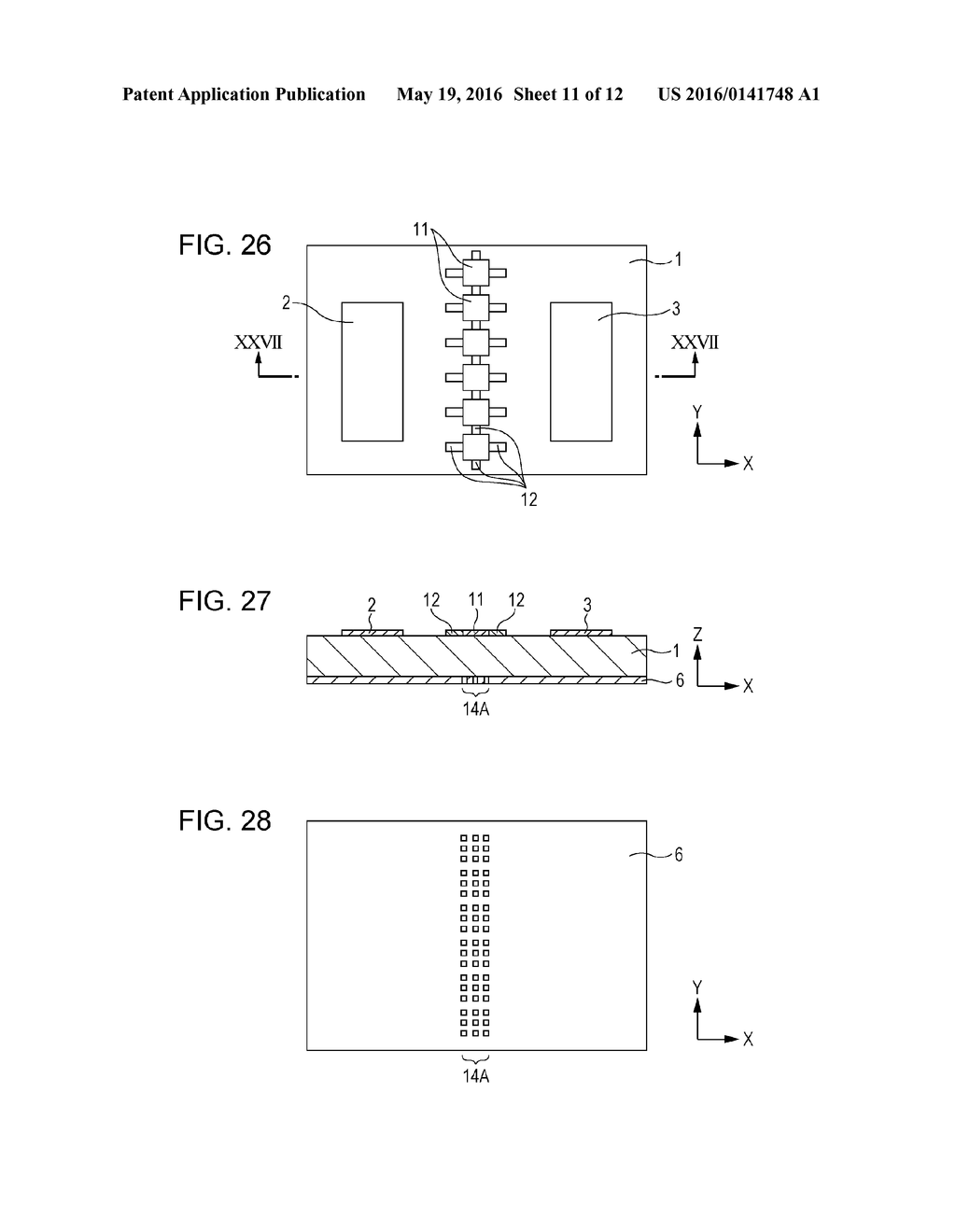 ANTENNA DEVICE USING EBG STRUCTURE, WIRELESS COMMUNICATION DEVICE, AND     RADAR DEVICE - diagram, schematic, and image 12