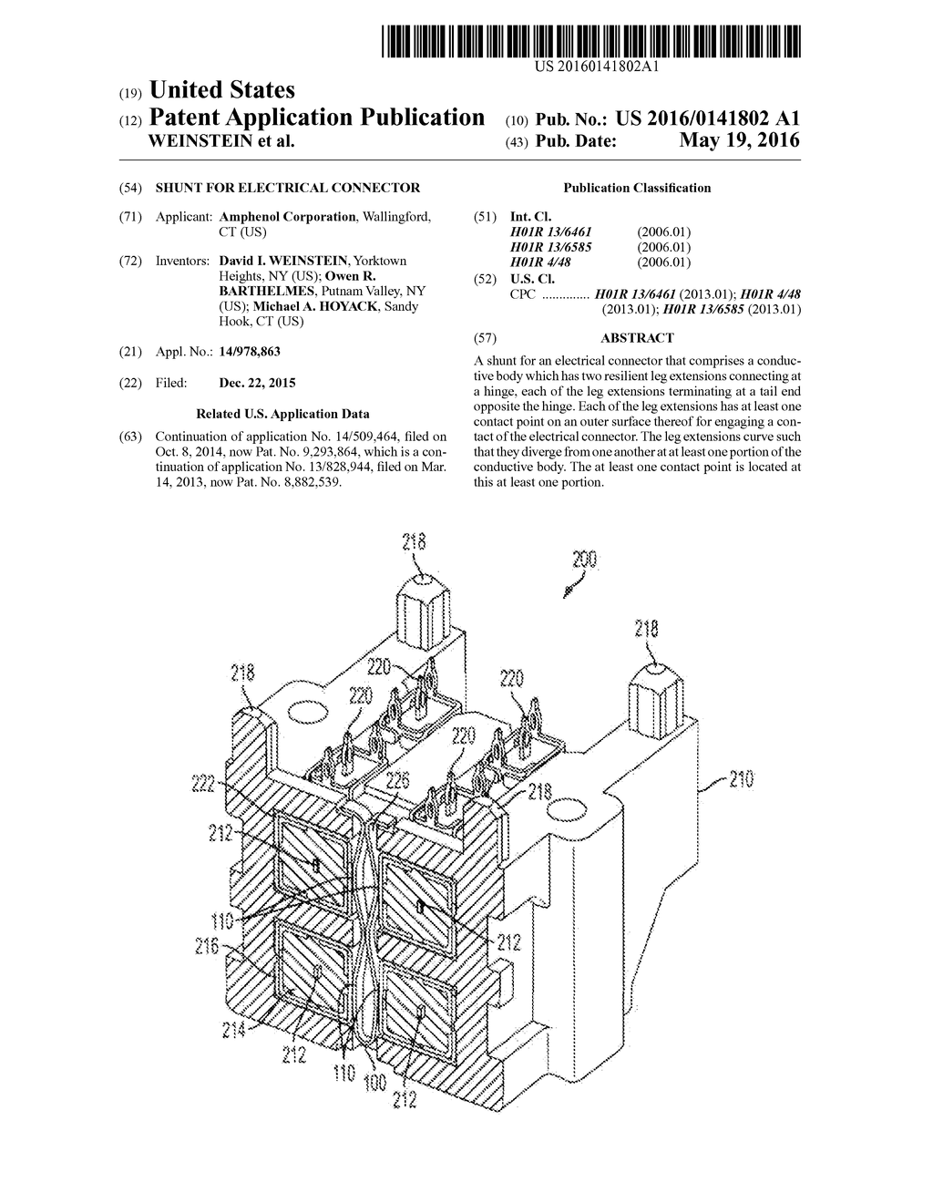 SHUNT FOR ELECTRICAL CONNECTOR - diagram, schematic, and image 01