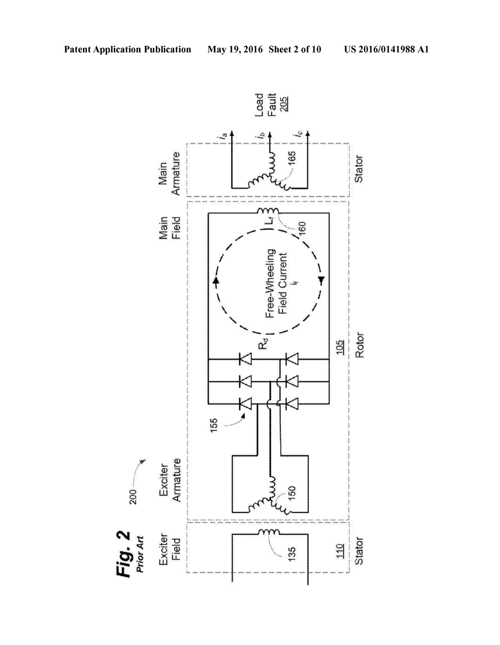 System and Method For Generator Main Field Energy Extraction - diagram, schematic, and image 03