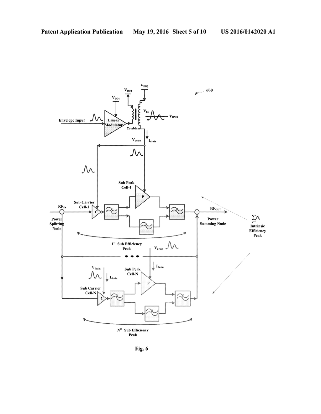 POWER AMPLIFIER FOR AMPLIFYING RADIO FREQUENCY SIGNAL - diagram, schematic, and image 06