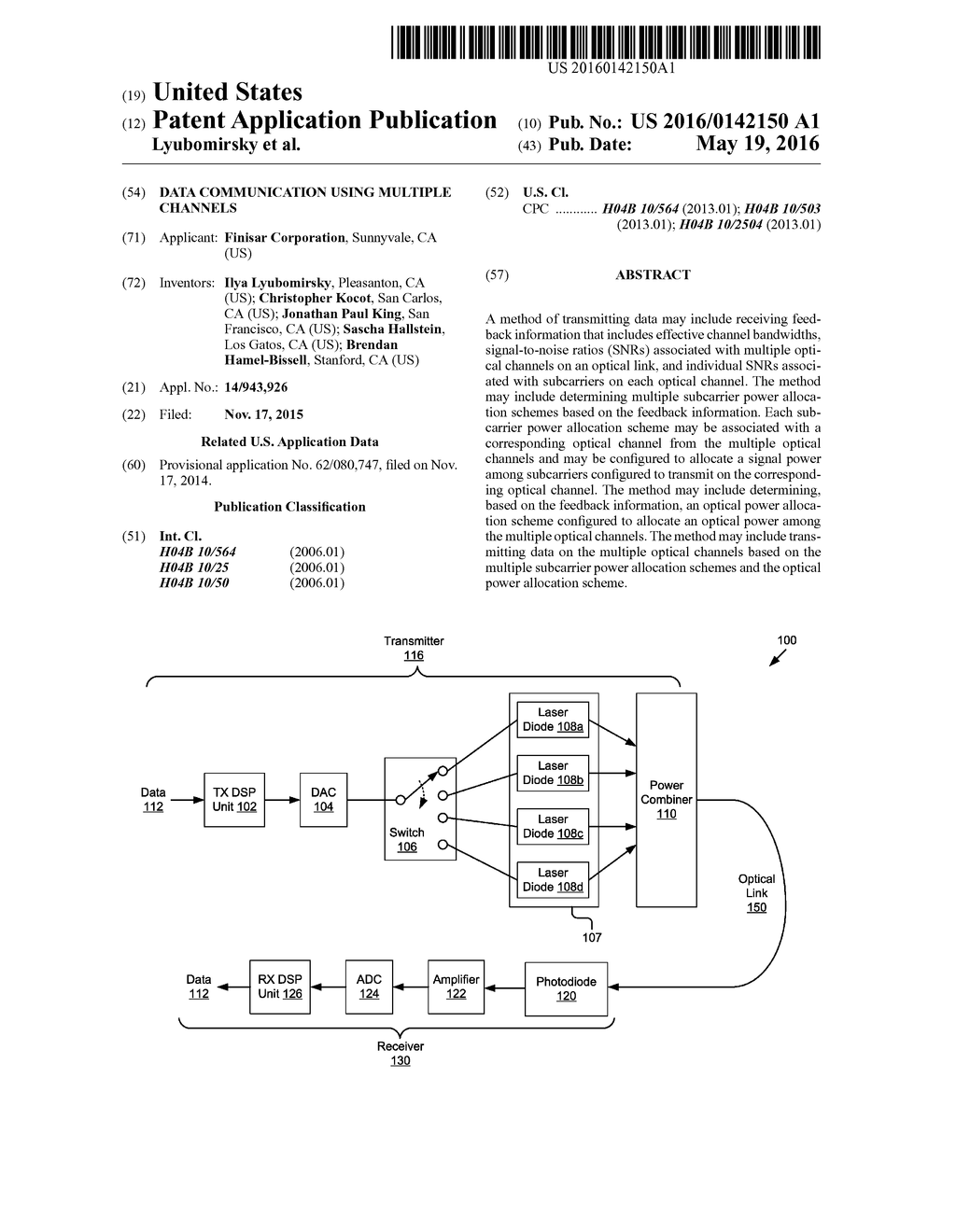 DATA COMMUNICATION USING MULTIPLE CHANNELS - diagram, schematic, and image 01