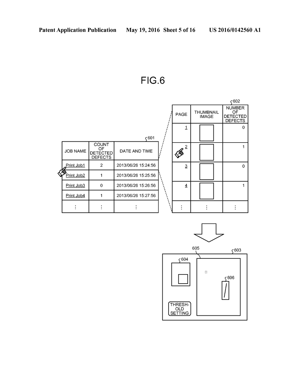 INSPECTING DEVICE, METHOD FOR CHANGING THRESHOLD, AND COMPUTER-READABLE     STORAGE MEDIUM - diagram, schematic, and image 06