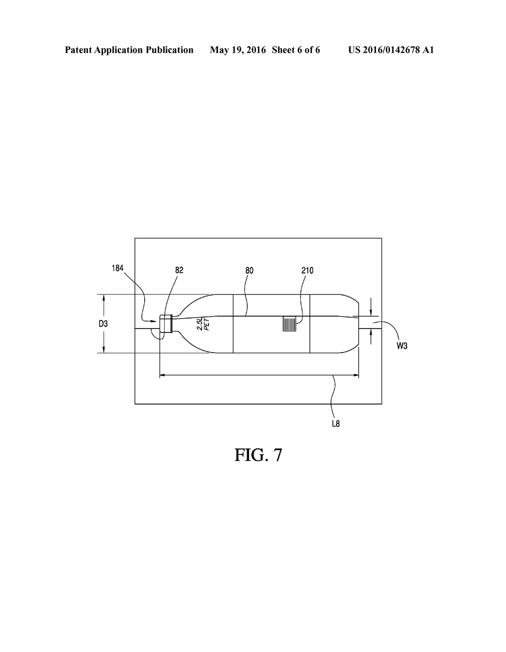 DEVICE FOR MEASURING THE LENGTH AND DIAMETER OF A CONTAINER USING     STRUCTURED LIGHTING, AND METHOD OF USE - diagram, schematic, and image 07