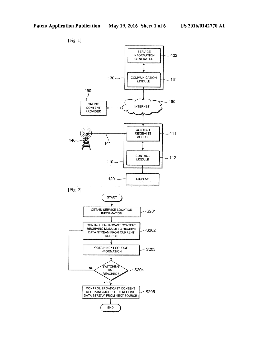 APPARATUS AND METHOD FOR RECEIVING BROADCAST CONTENT FROM A BROADCAST     STREAM AND AN ALTERNATE LOCATION - diagram, schematic, and image 02