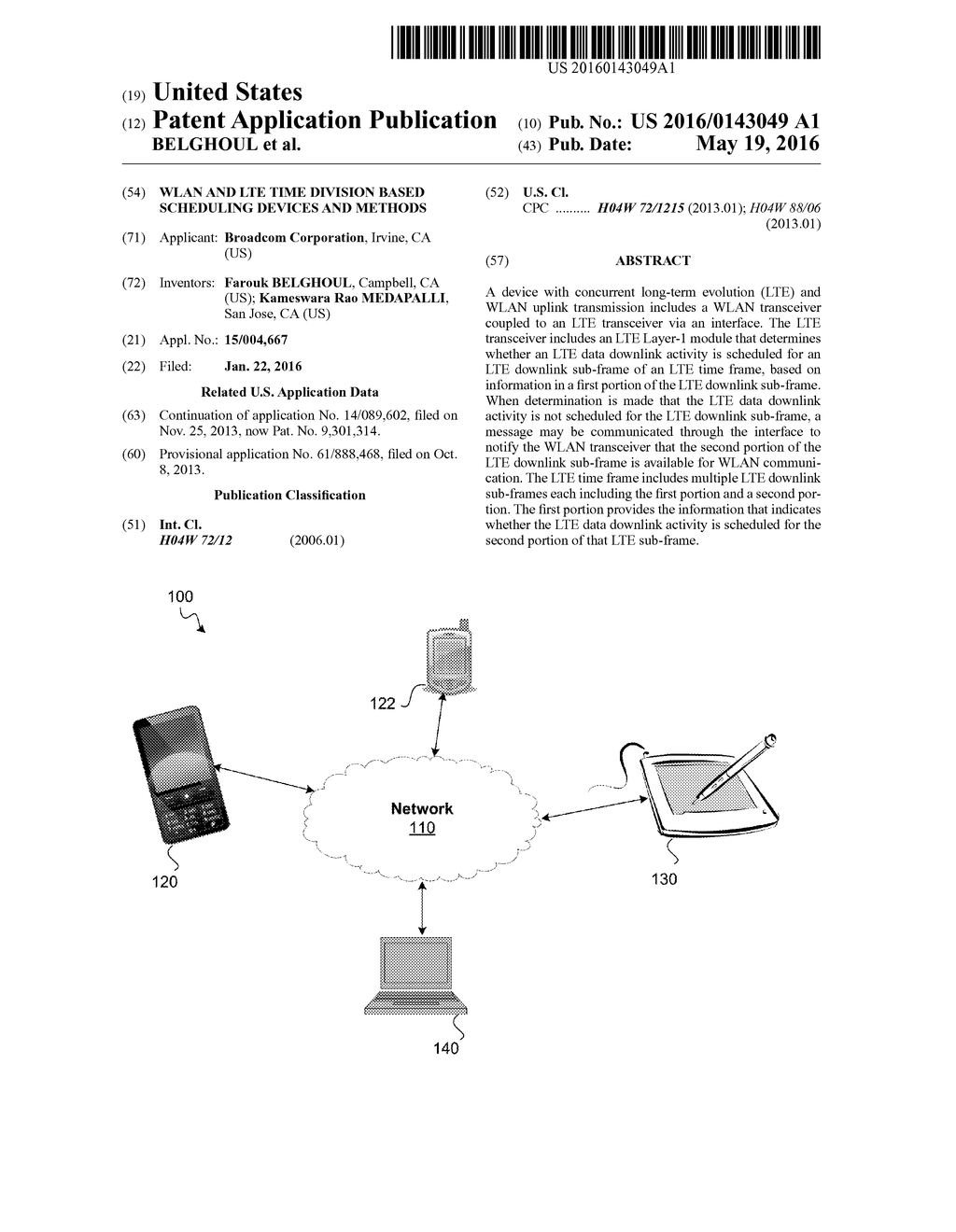 WLAN AND LTE TIME DIVISION BASED SCHEDULING DEVICES AND METHODS - diagram, schematic, and image 01