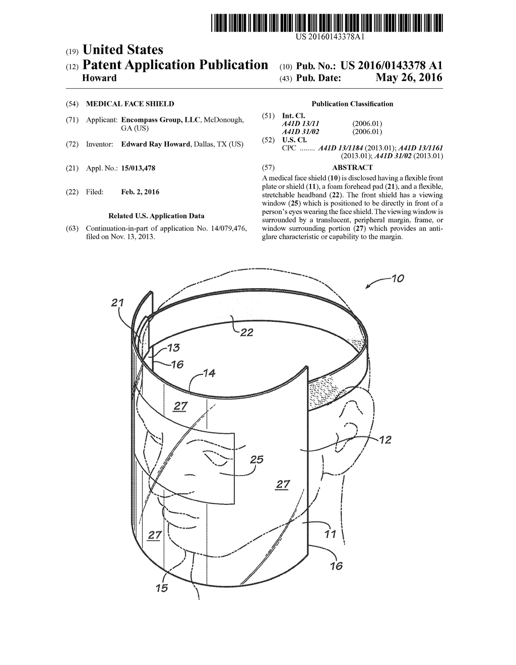 MEDICAL FACE SHIELD - diagram, schematic, and image 01