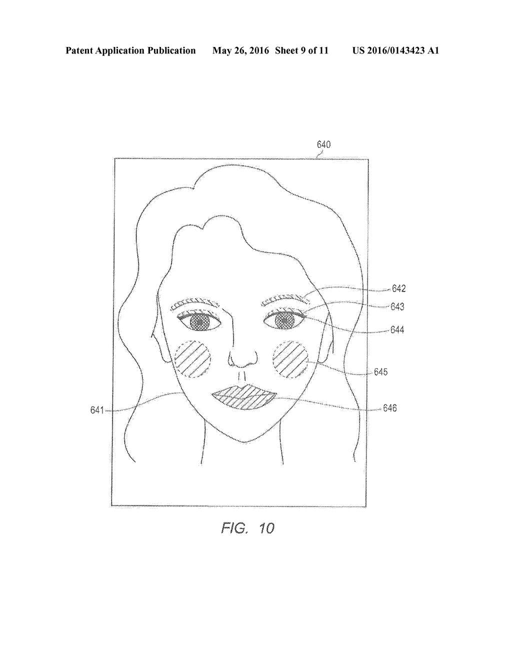 MAKEUP APPLICATION ASSISTANCE DEVICE, MAKEUP APPLICATION ASSISTANCE     METHOD, AND MAKEUP APPLICATION ASSISTANCE PROGRAM - diagram, schematic, and image 10