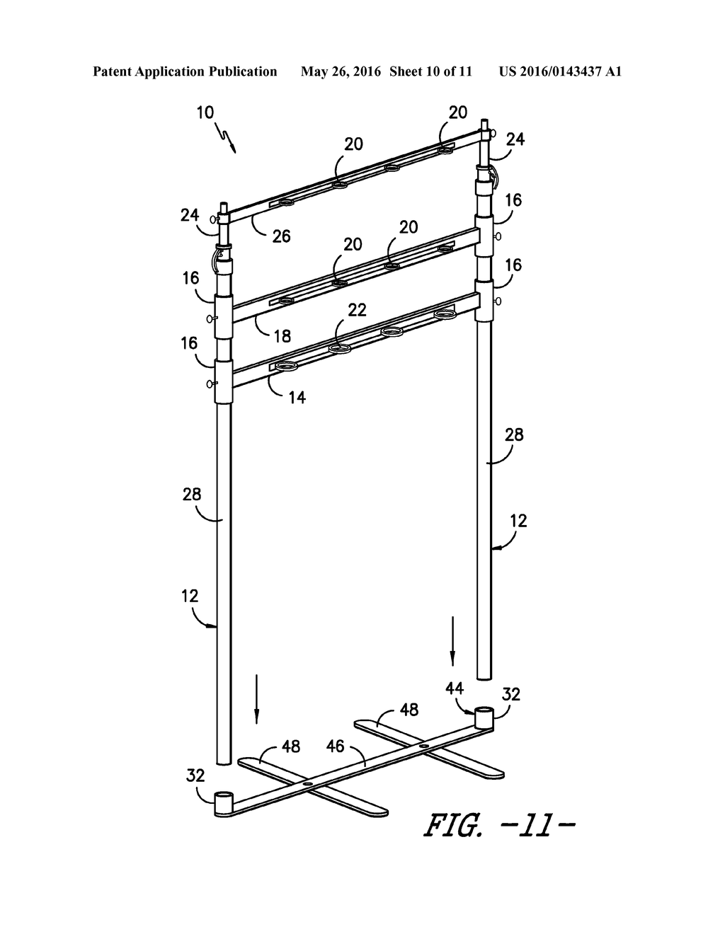 TRANSPORTABLE TELESCOPING FISHING ROD RACK - diagram, schematic, and image 11