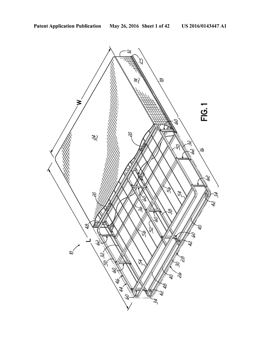 Foldable Bedding Foundation Having L-Shaped Spacers - diagram, schematic, and image 02