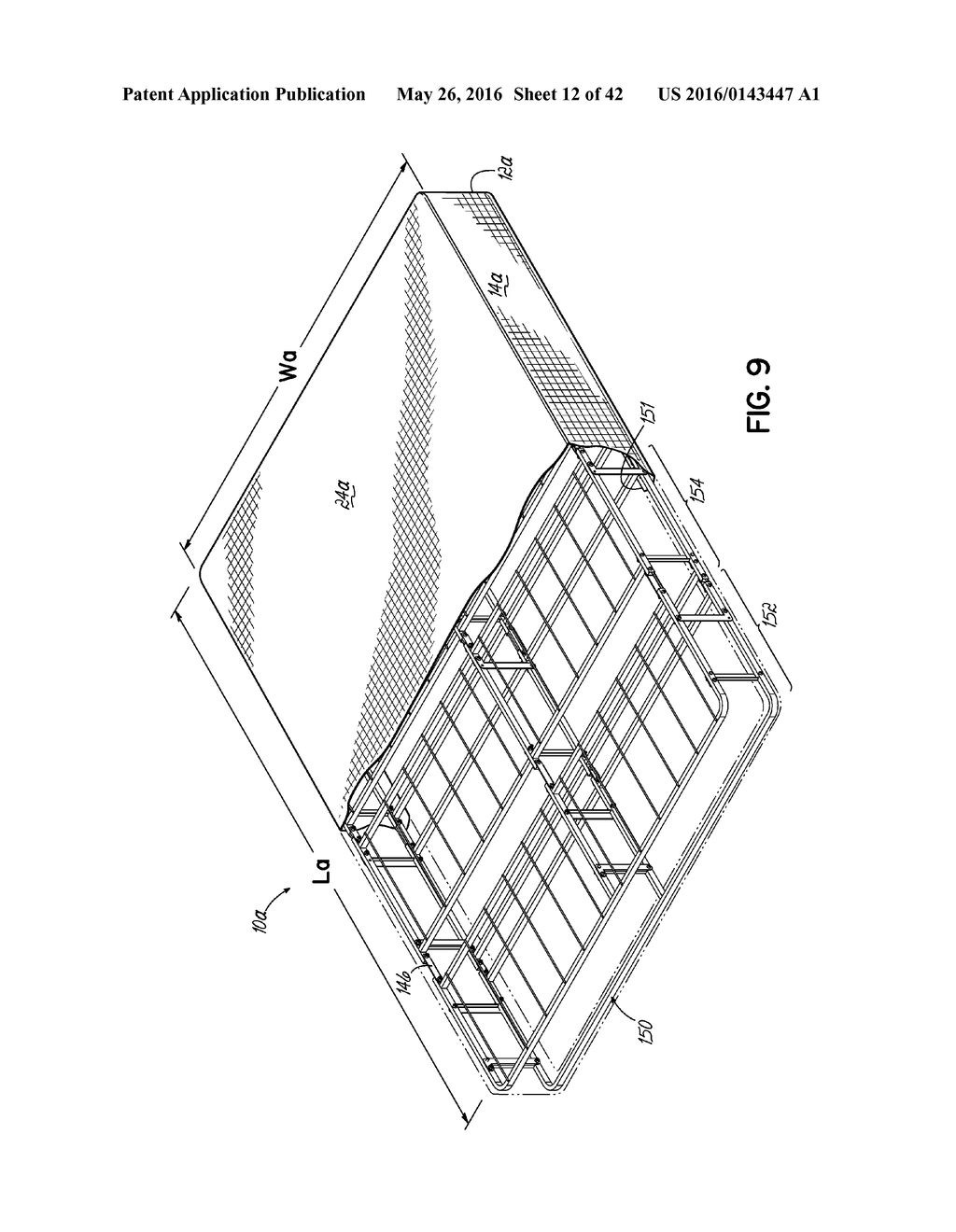 Foldable Bedding Foundation Having L-Shaped Spacers - diagram, schematic, and image 13