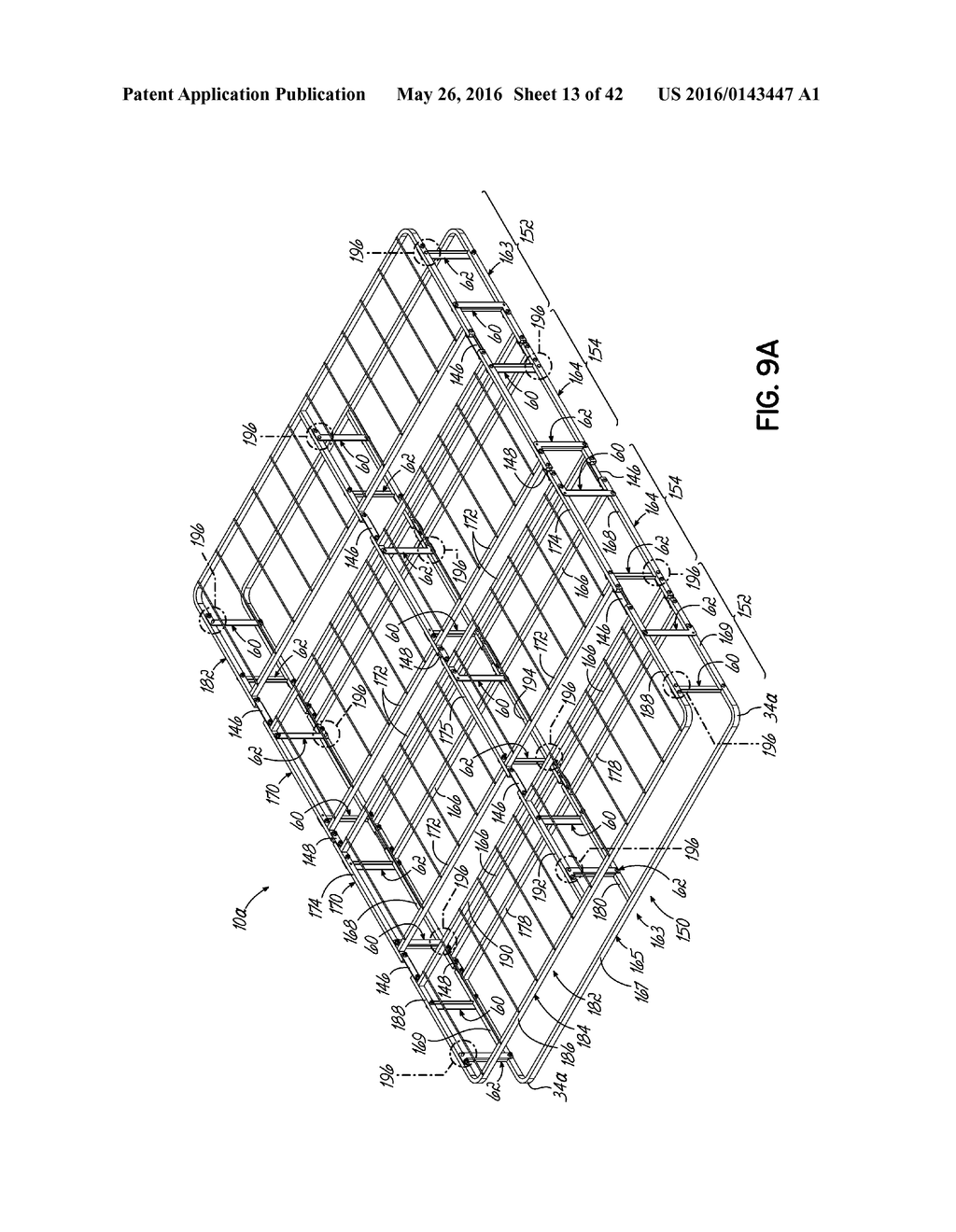 Foldable Bedding Foundation Having L-Shaped Spacers - diagram, schematic, and image 14