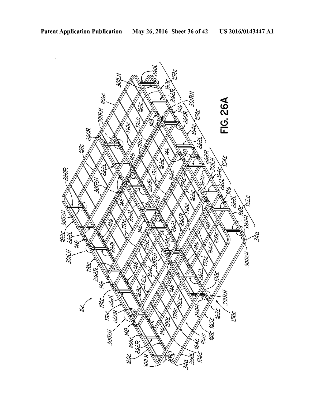 Foldable Bedding Foundation Having L-Shaped Spacers - diagram, schematic, and image 37