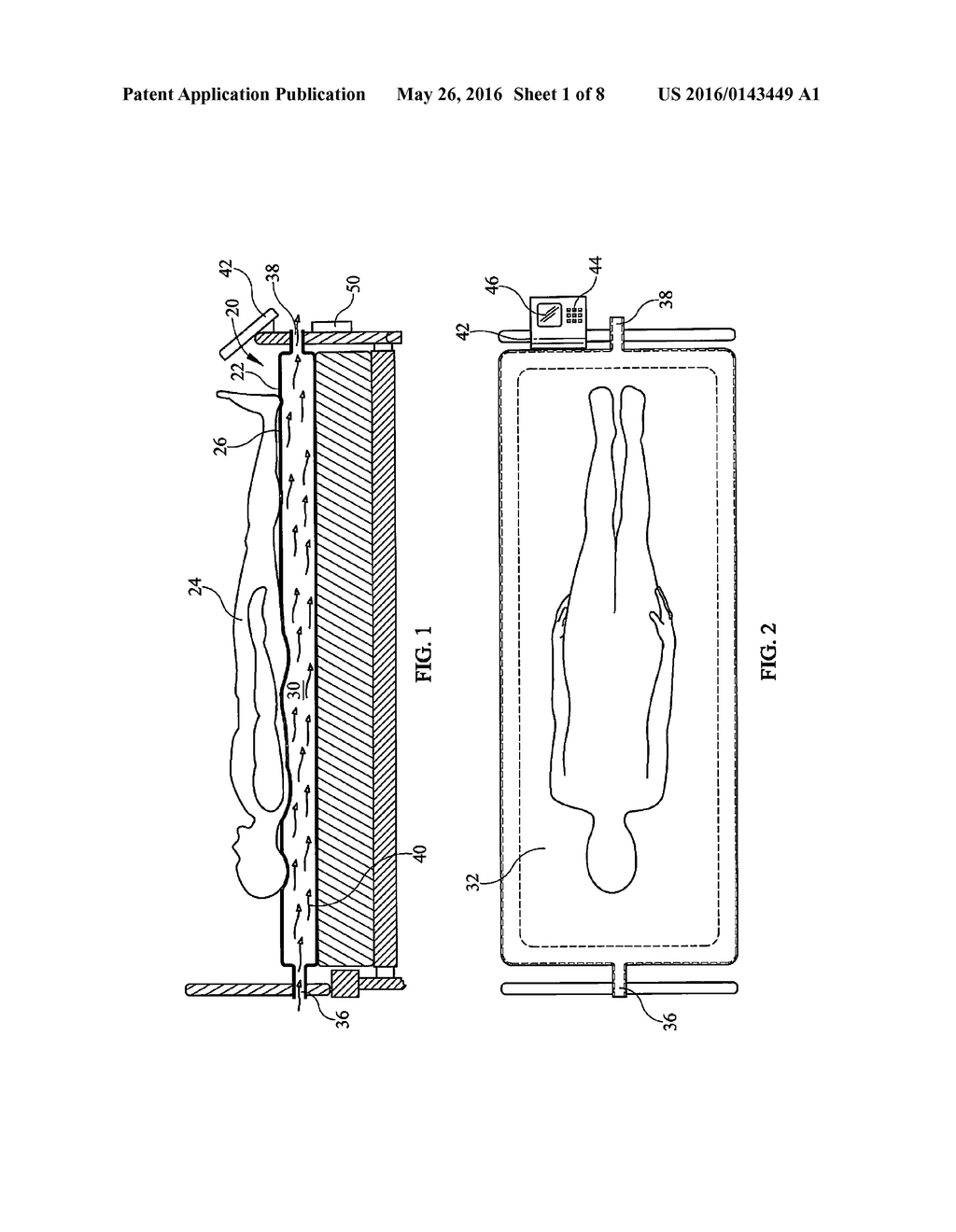 METHOD AND SYSTEM FOR CONTROLLING EVAPORATIVE AND HEAT WITHDRAWAL FROM A     PATIENT SUPPORT SURFACE - diagram, schematic, and image 02