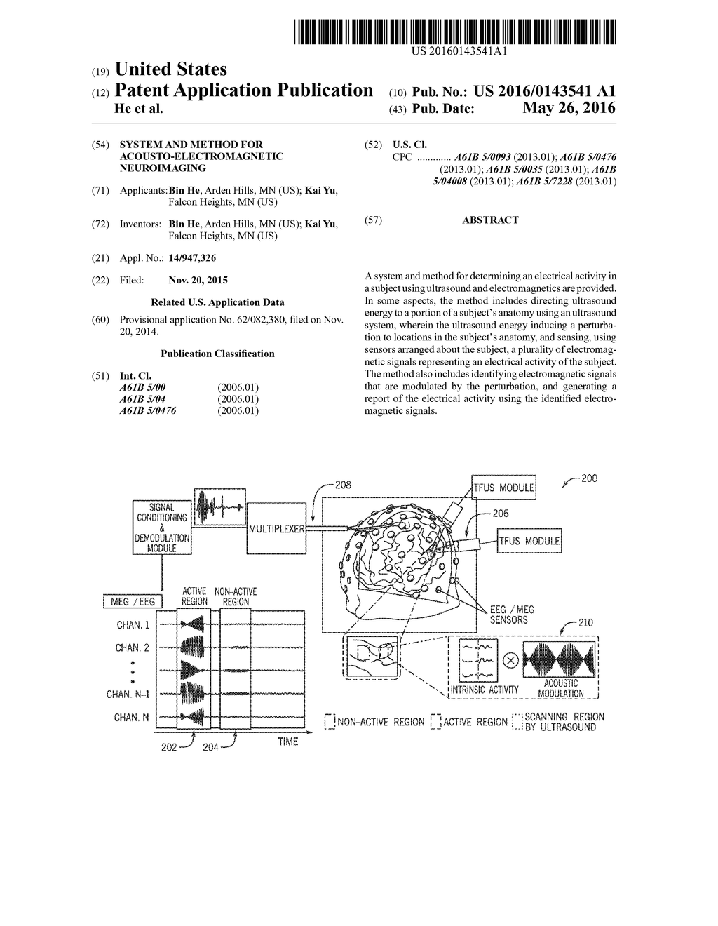 System and Method For Acousto-Electromagnetic Neuroimaging - diagram, schematic, and image 01