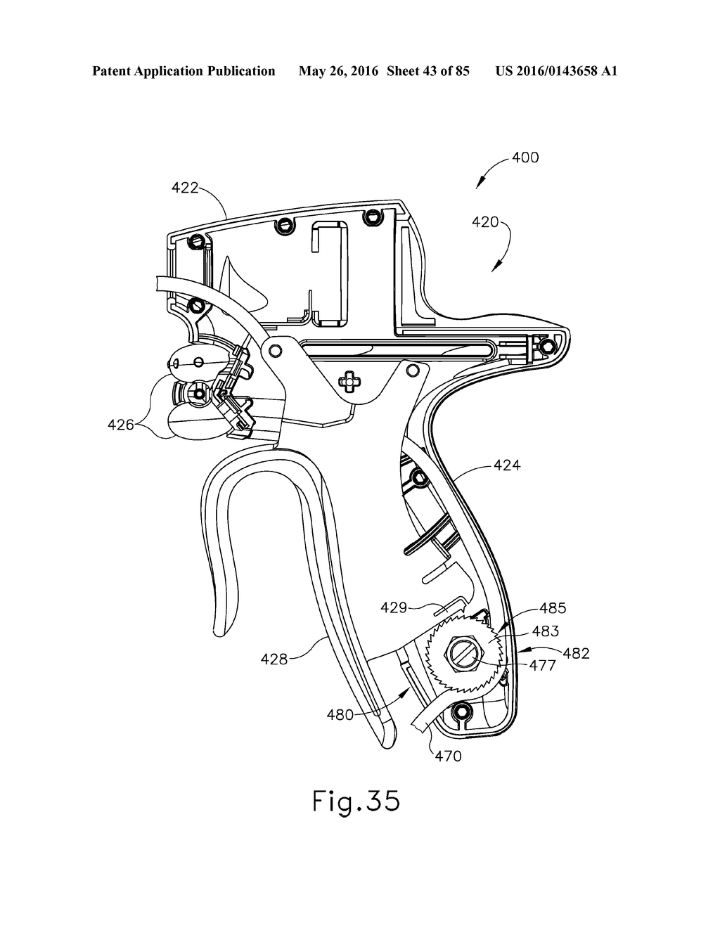 FEATURES TO DRIVE FLUID TOWARD AN ULTRASONIC BLADE OF A SURGICAL     INSTRUMENT - diagram, schematic, and image 44