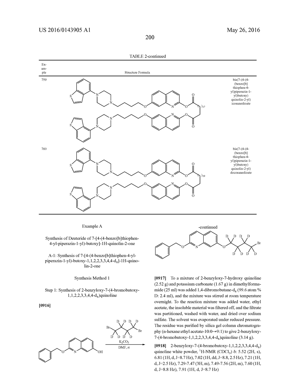 PIPERAZINE-SUBSTITUTED BENZOTHIOPHENE DERIVATIVES AS ANTIPSYCHOTIC AGENTS - diagram, schematic, and image 202