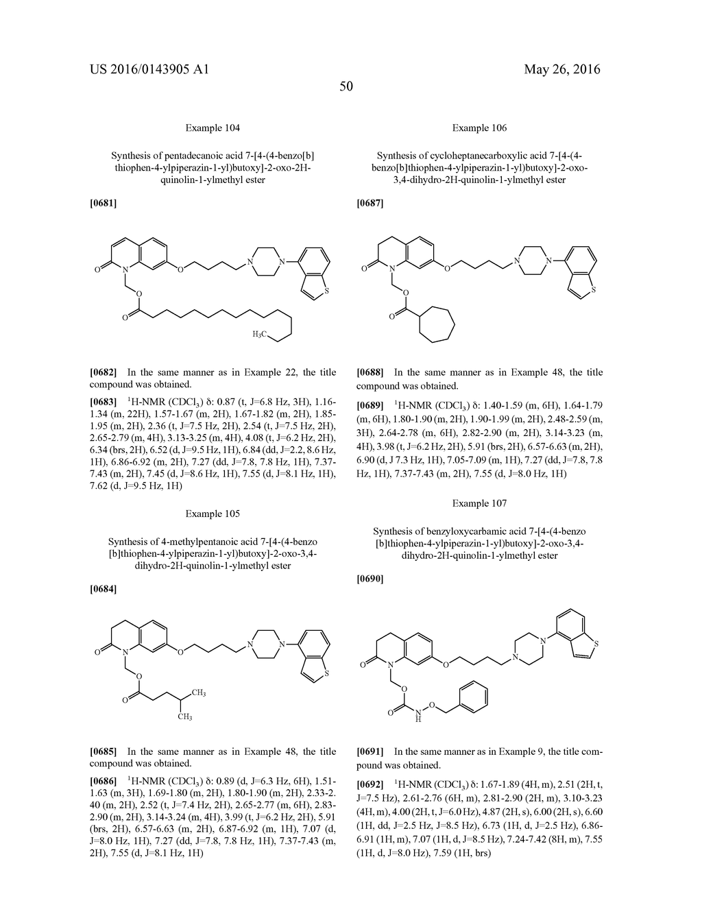 PIPERAZINE-SUBSTITUTED BENZOTHIOPHENE DERIVATIVES AS ANTIPSYCHOTIC AGENTS - diagram, schematic, and image 52