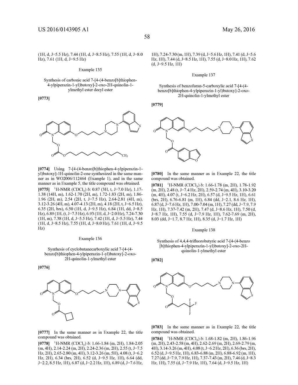 PIPERAZINE-SUBSTITUTED BENZOTHIOPHENE DERIVATIVES AS ANTIPSYCHOTIC AGENTS - diagram, schematic, and image 60