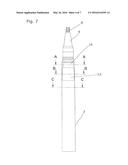 METERING DISPENSER FOR DISCHARGING AN IN PARTICULAR PASTY OR VISCOUS     MATERIAL, SUCH AS COSMETIC CREAM, ADHESIVE, AND THE LIKE diagram and image