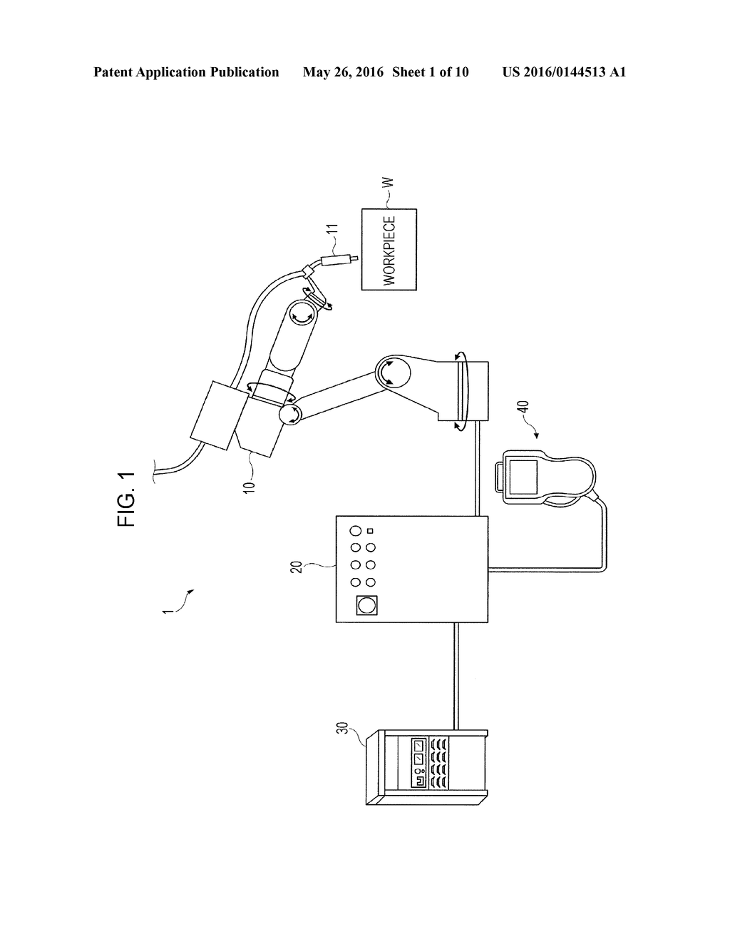 TEACHING APPARATUS USED FOR OPERATION OF INDUSTRIAL ROBOT - diagram, schematic, and image 02