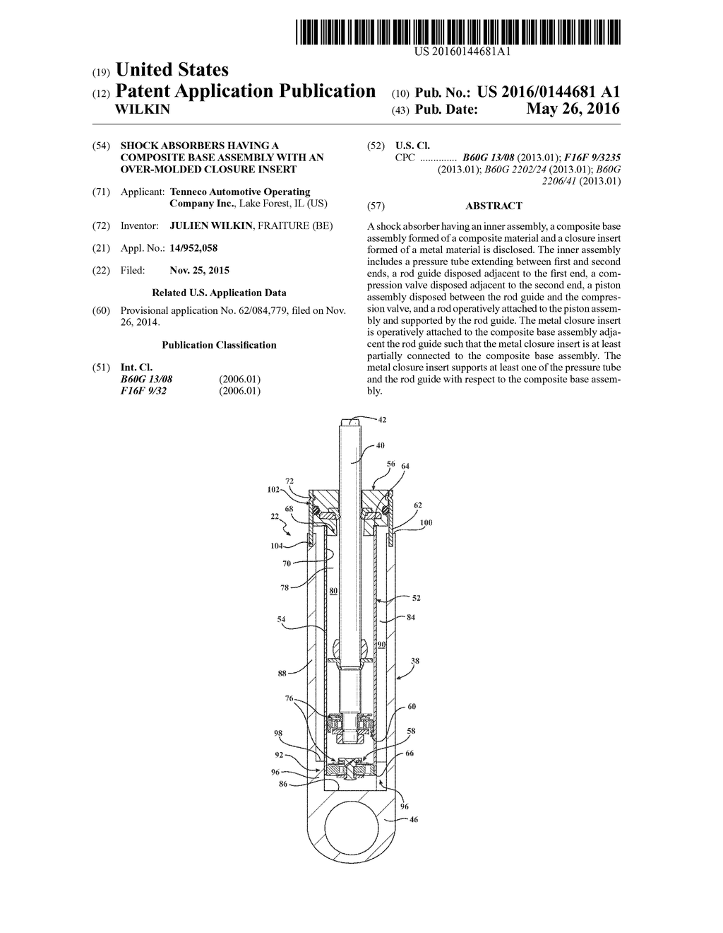 SHOCK ABSORBERS HAVING A COMPOSITE BASE ASSEMBLY WITH AN OVER-MOLDED     CLOSURE INSERT - diagram, schematic, and image 01