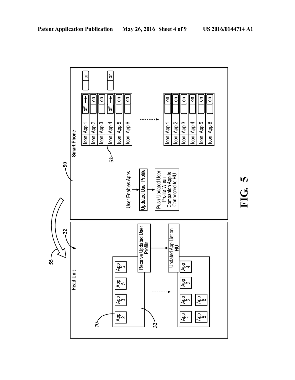 SYSTEM FOR SYNCHRONIZATION OF APPLICATIONS BETWEEN VEHICLE HEAD UNIT AND     COMPANION DEVICE - diagram, schematic, and image 05