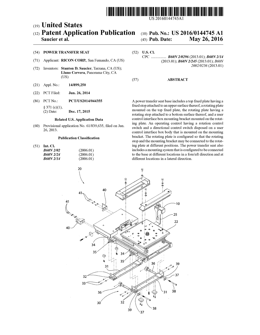 Power Transfer Seat - diagram, schematic, and image 01