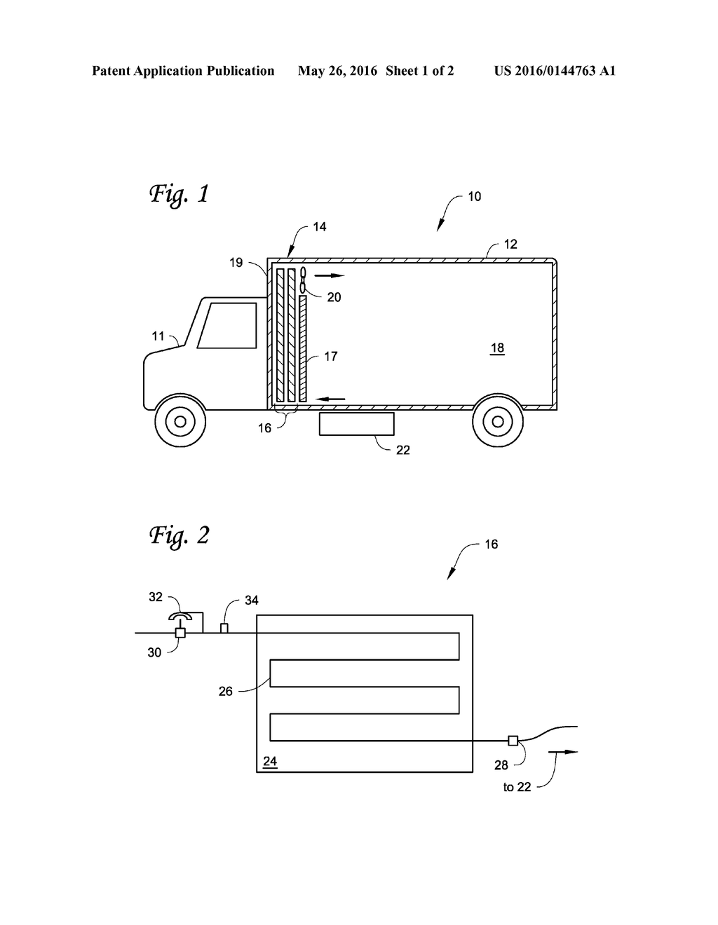 EUTECTIC DEVICE FOR A TRANSPORT REFRIGERATION SYSTEM AND METHODS FOR     COOLING AND INSTALLING THE EUTECTIC DEVICE - diagram, schematic, and image 02