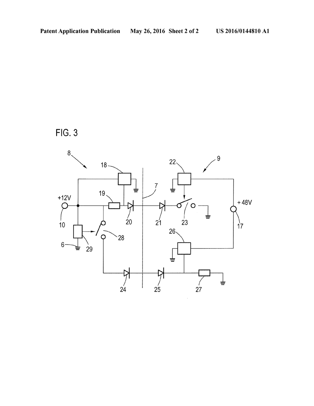 MOTOR VEHICLE HAVING TWO VEHICLE ELECTRICAL SYSTEMS WITH DIFFERENT     VEHICLE-ELECTRICAL-SYSTEM VOLTAGES - diagram, schematic, and image 03