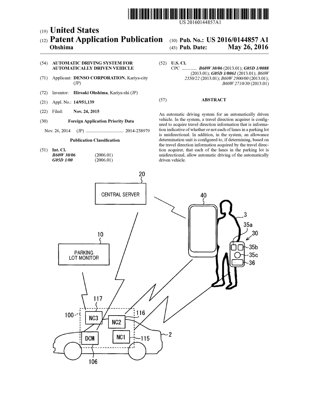 AUTOMATIC DRIVING SYSTEM FOR AUTOMATICALLY DRIVEN VEHICLE - diagram, schematic, and image 01