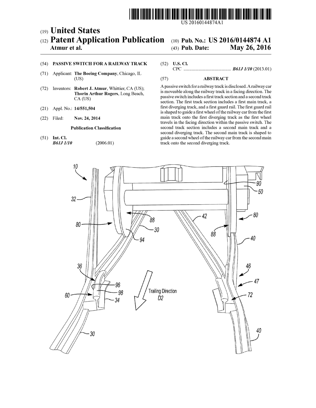 Passive Switch For A Railway Track - diagram, schematic, and image 01