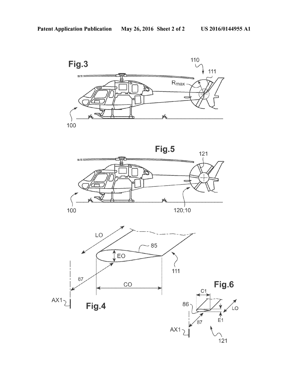 ROTARY WING AIRCRAFT HAVING A NON-DUCTED TAIL ROTOR WITH AT LEAST FIVE     BLADES - diagram, schematic, and image 03