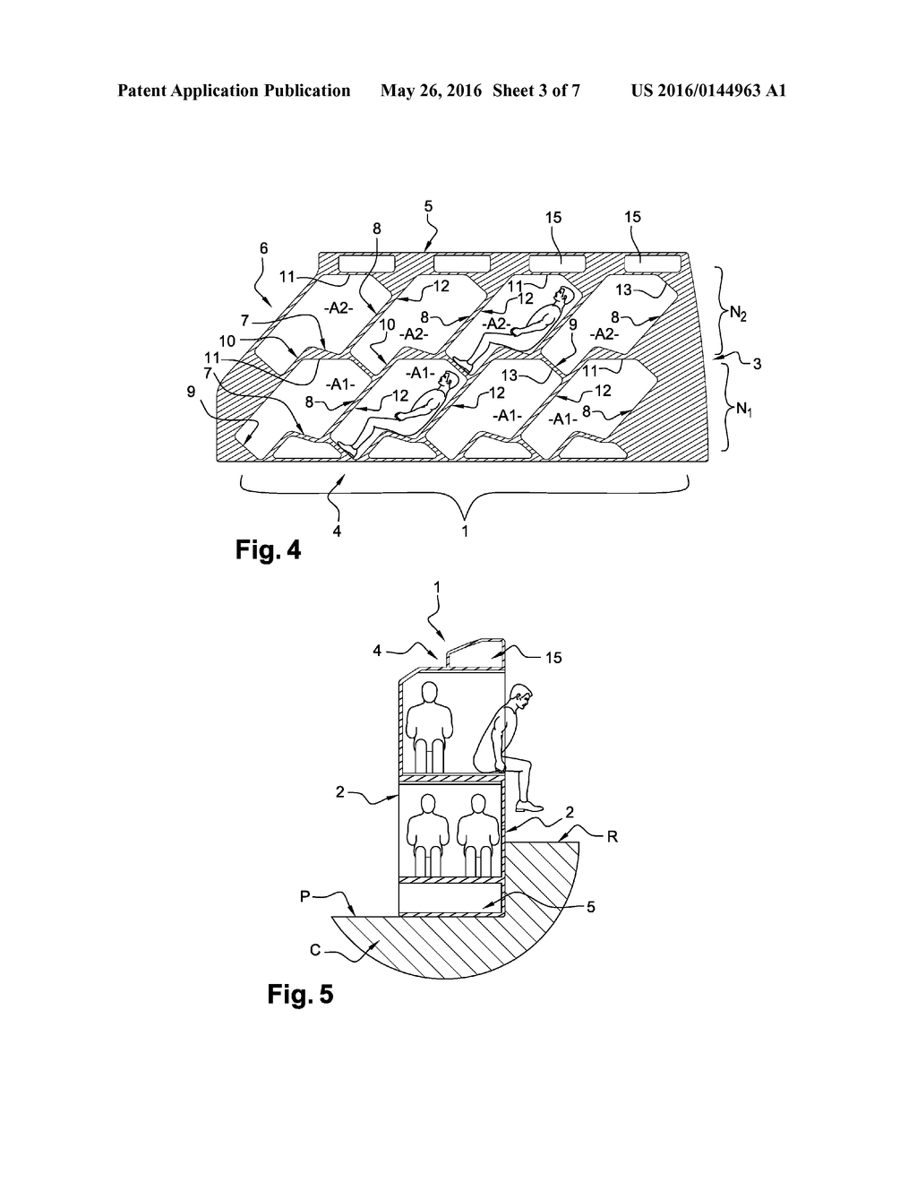 DEVICE INTENDED TO IMPROVE THE COMFORT OF PASSENGERS OF A MEANS OF     TRANSPORT WITHOUT CHANGING THE PASSENGER CARRYING CAPACITY OF SAME - diagram, schematic, and image 04