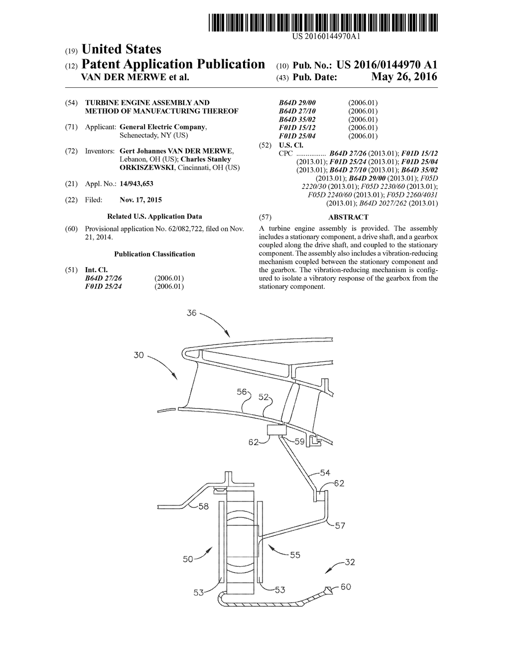 TURBINE ENGINE ASSEMBLY AND METHOD OF MANUFACTURING THEREOF - diagram, schematic, and image 01