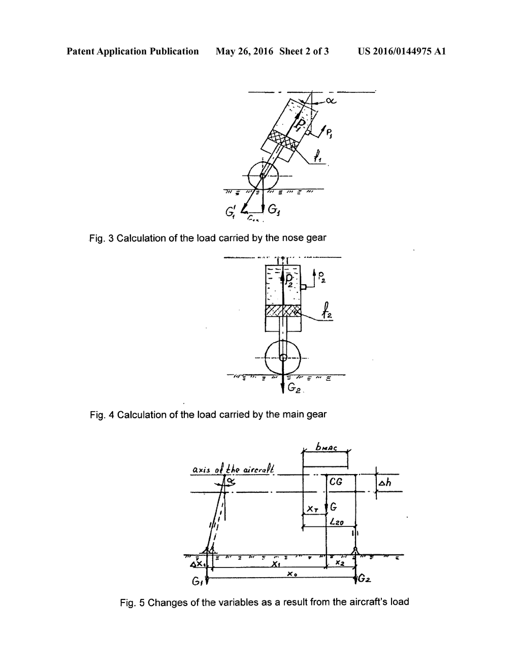Method for Automated Calculation of the Center of Gravity and the Weight     of Aircraft on the Ground - diagram, schematic, and image 03
