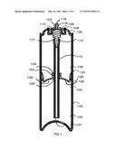 DISPENSER WITH A RESERVOIR COMPRISING A DIVIDER OR A POROUS MATERIAL diagram and image