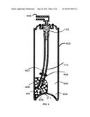 DISPENSER WITH A RESERVOIR COMPRISING A DIVIDER OR A POROUS MATERIAL diagram and image