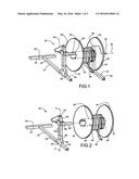 Apparatus for lifting and supporting an item for holding windable material diagram and image