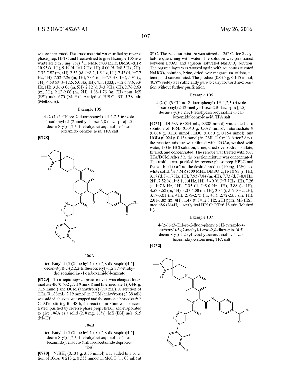 TETRAHYDROISOQUINOLINES CONTAINING SUBSTITUTED AZOLES AS FACTOR XIA     INHIBITORS - diagram, schematic, and image 108