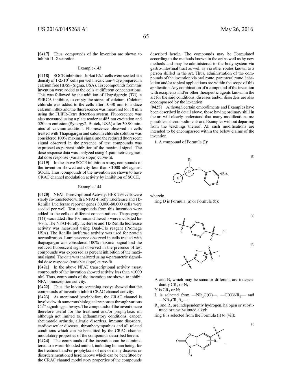 SUBSTITUTED HETEROCYCLIC COMPOUNDS AS CRAC MODULATORS - diagram, schematic, and image 66